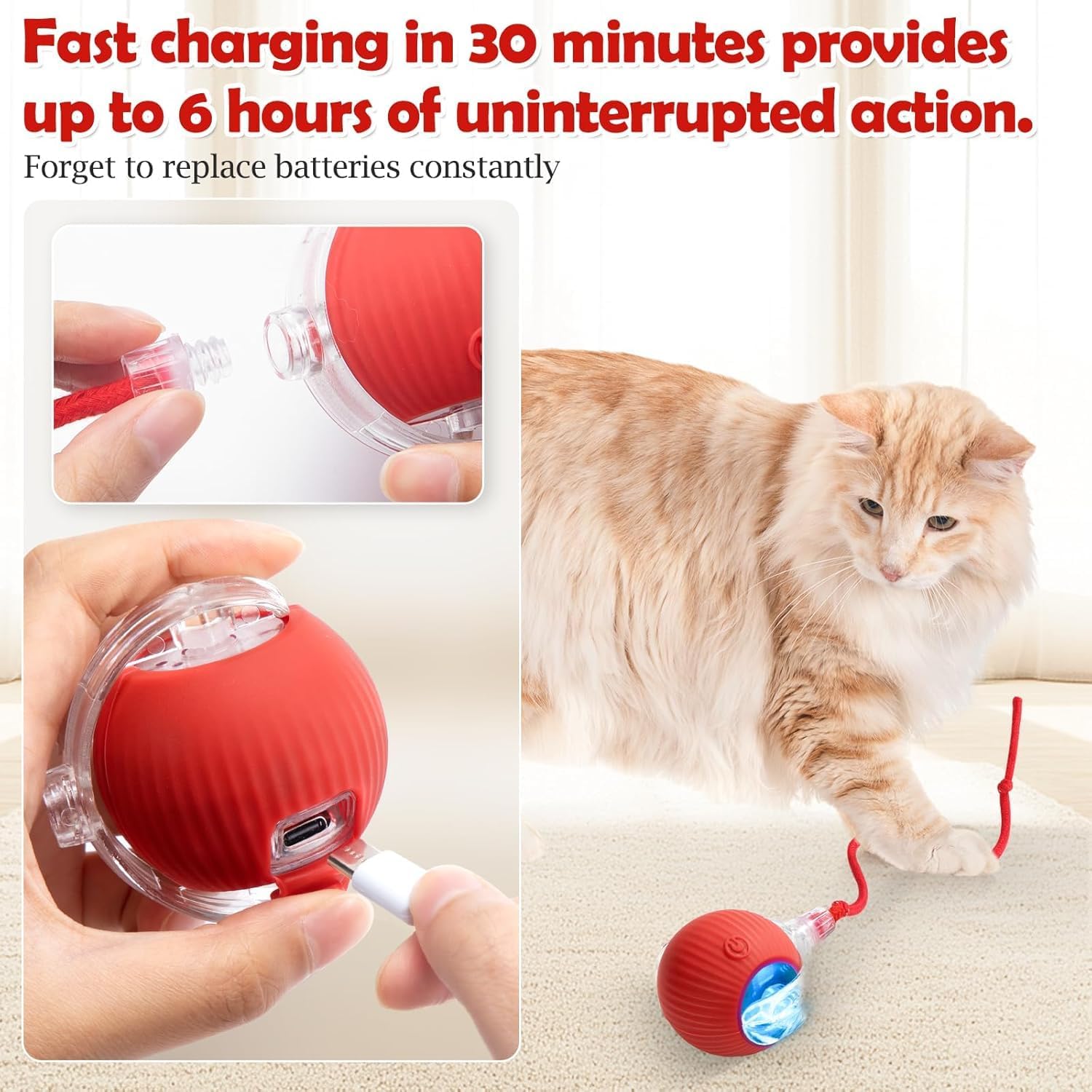 Smart Rolling LED Cat Ball
